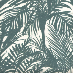 Kumascihome - Pamuk Baskılı Keten Kumaş Palmiye Desenli 04